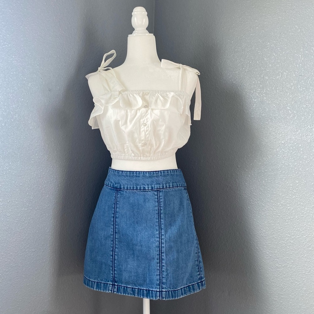 Free people denim skirt